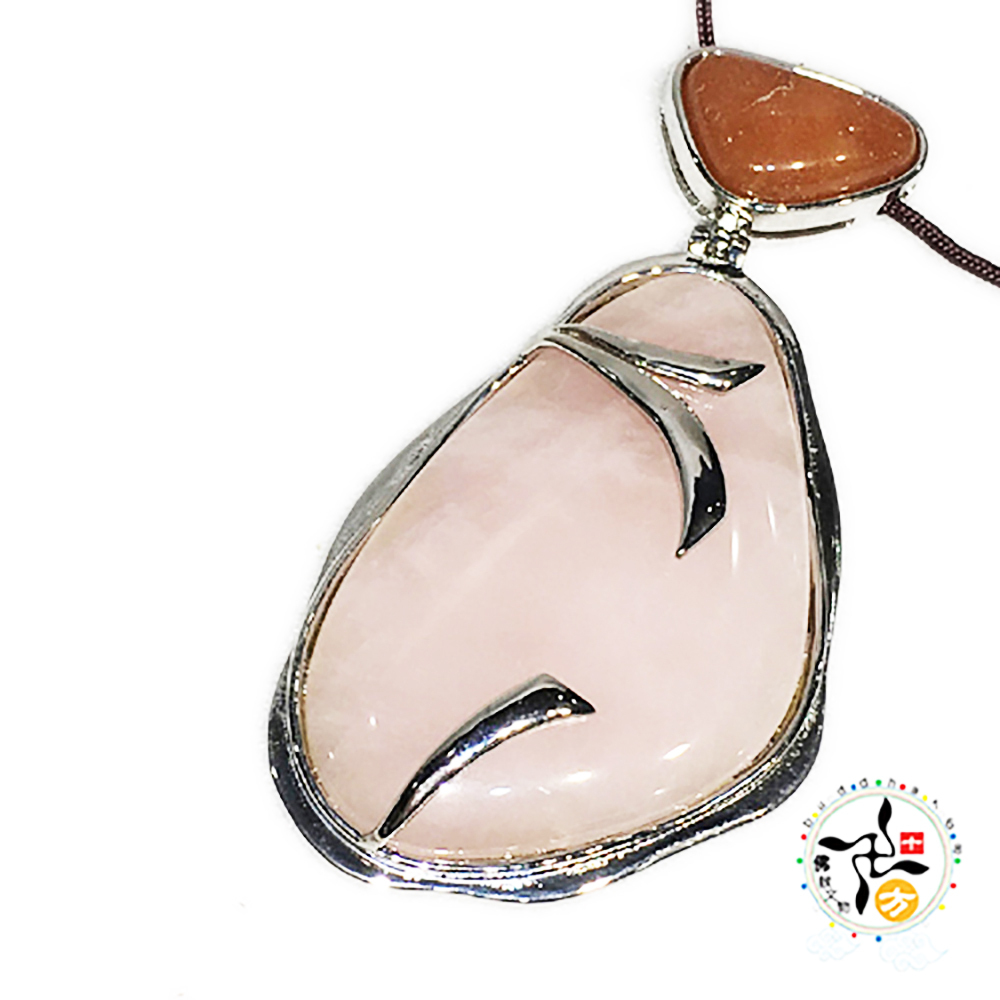 紅玉髓+粉晶  典雅風墜飾【十方】143296