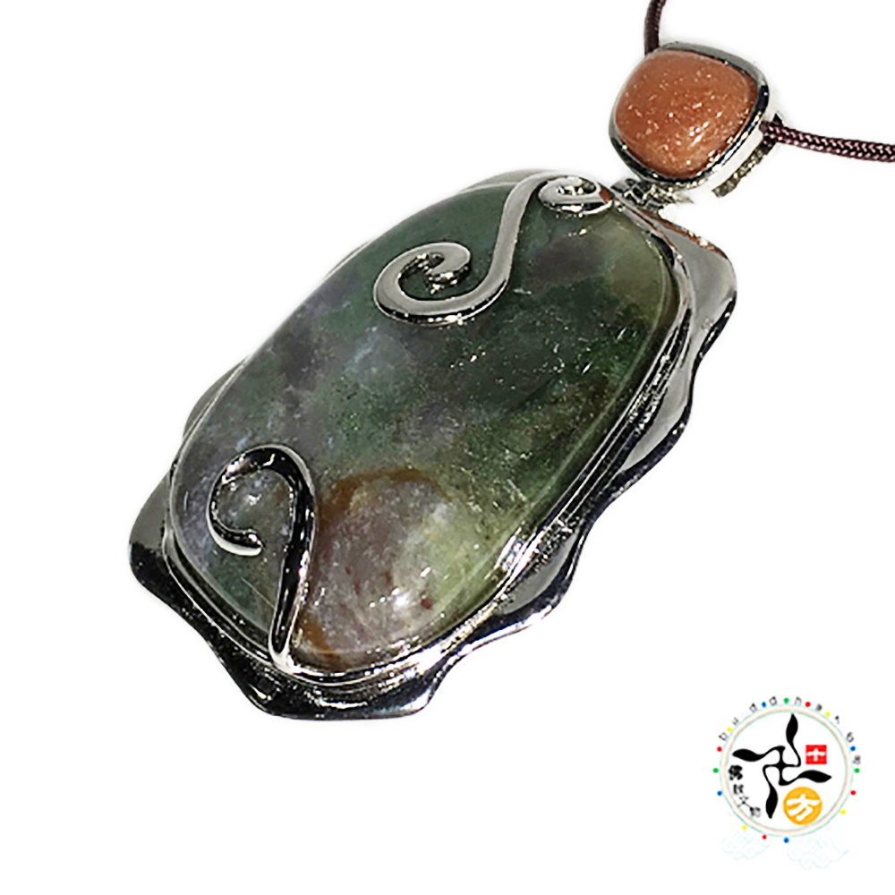 紅玉髓+七彩玉 典雅風墜飾【十方】143295