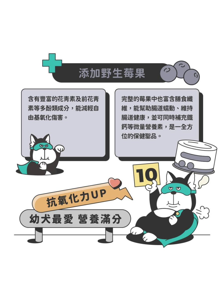 【陪心寵糧】犬 | Super小白主食罐｜雞魚 x 野莓