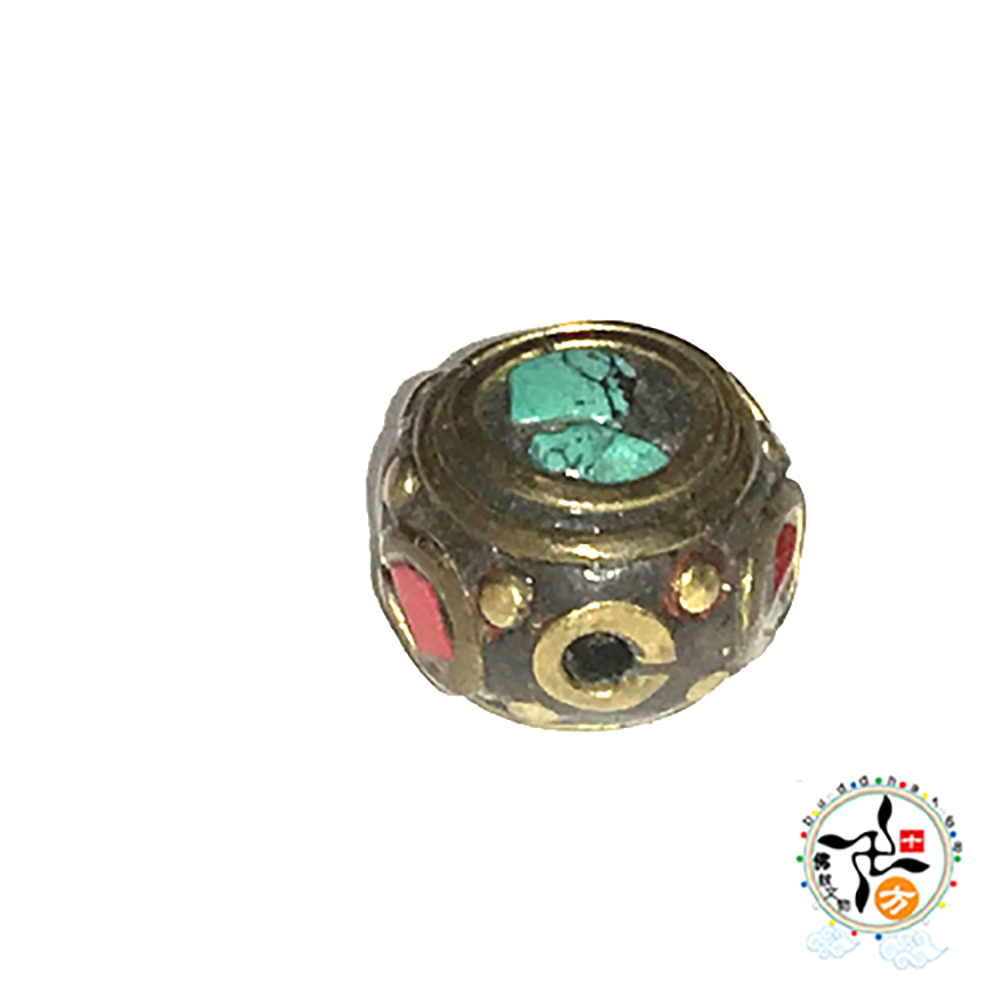 圓筒 藏式手工銅珠1*1.2公分【十方】143939