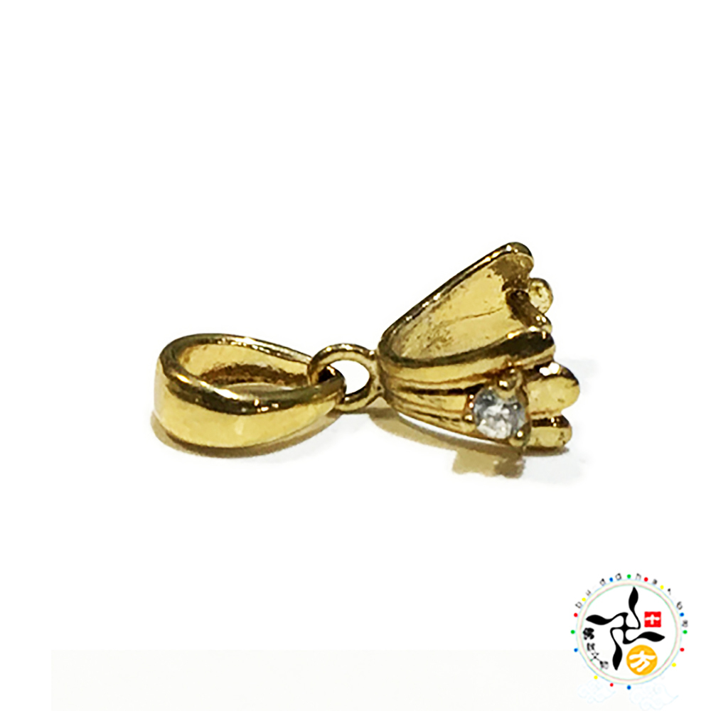 鑲鑽 金叩頭1.8公分【十方】143847