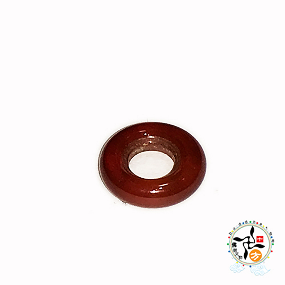 玉扣 紅玉髓 1.1*0.4公分1個【十方】144044