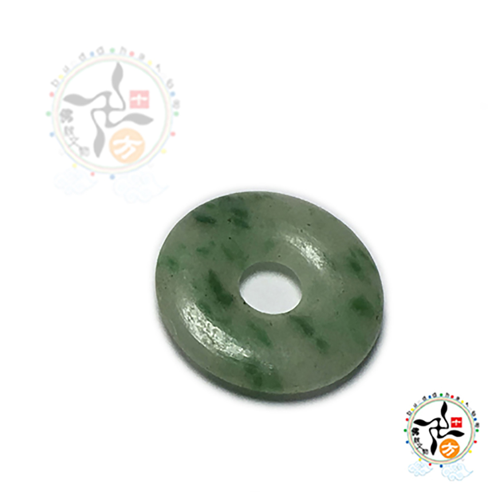 平安扣 翠青 玉 配件 直徑1公分1個【十方】144399