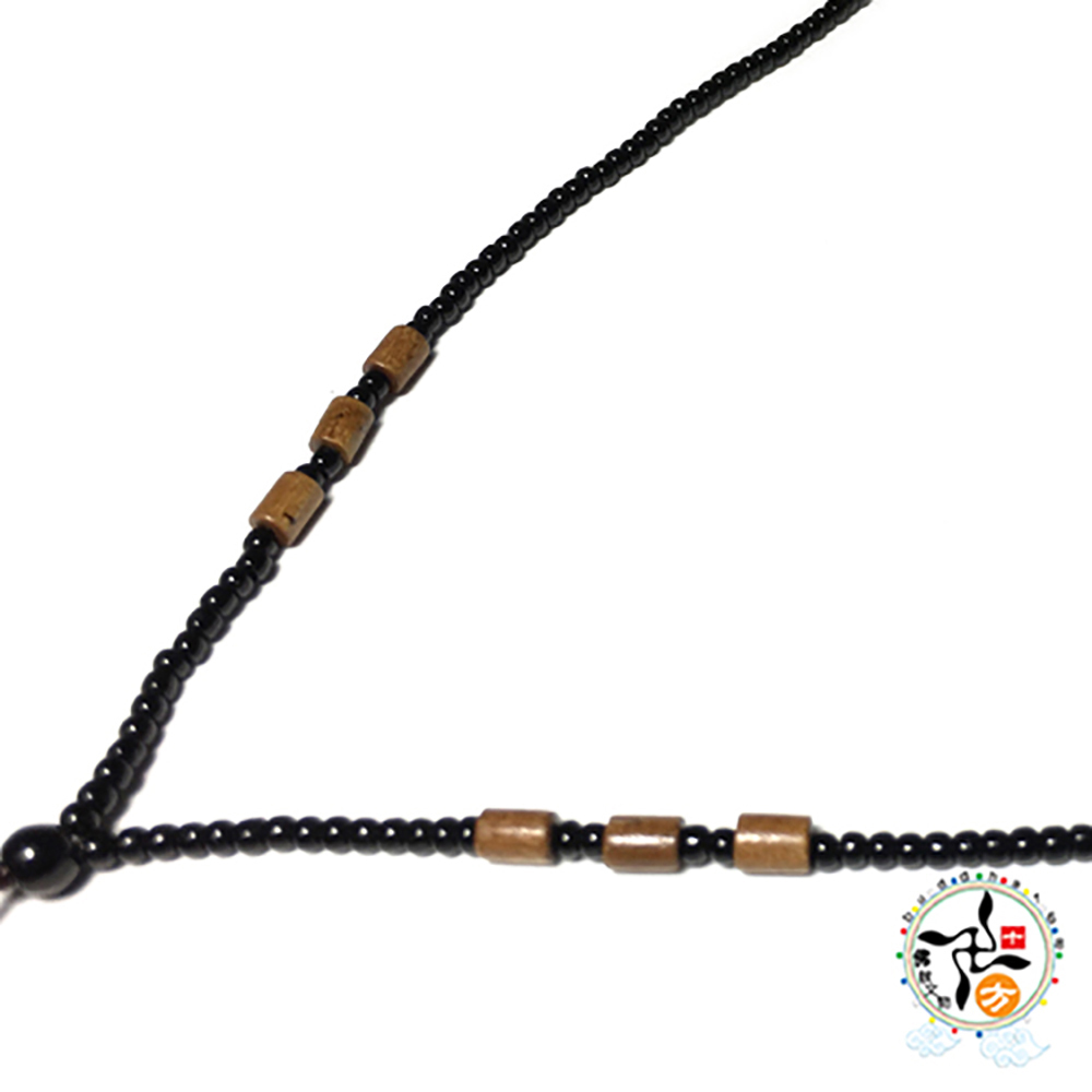 雞翅木+黑珠項鍊64cm【十方】144739