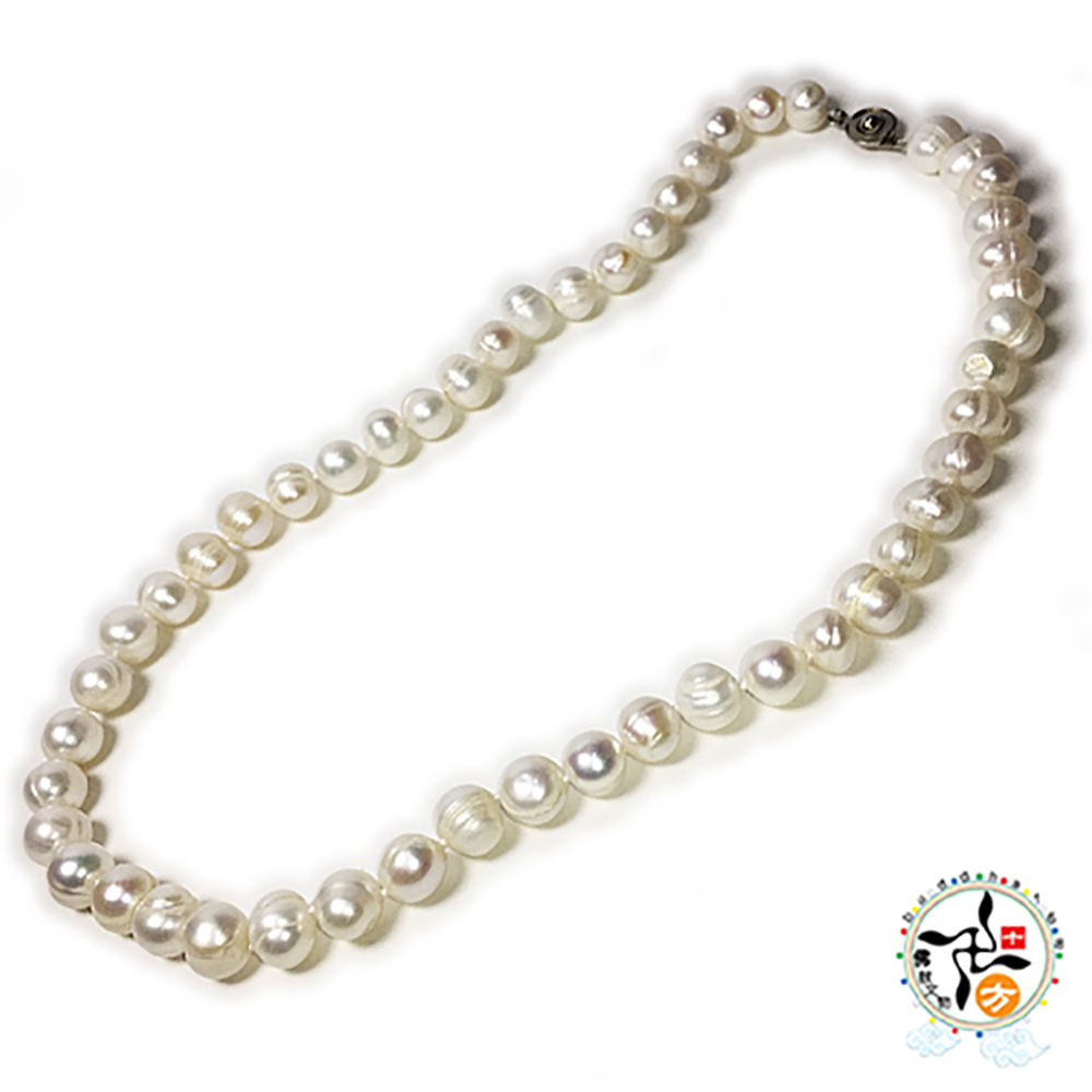 天然淡水珍珠(大)項鍊43公分【十方】144886