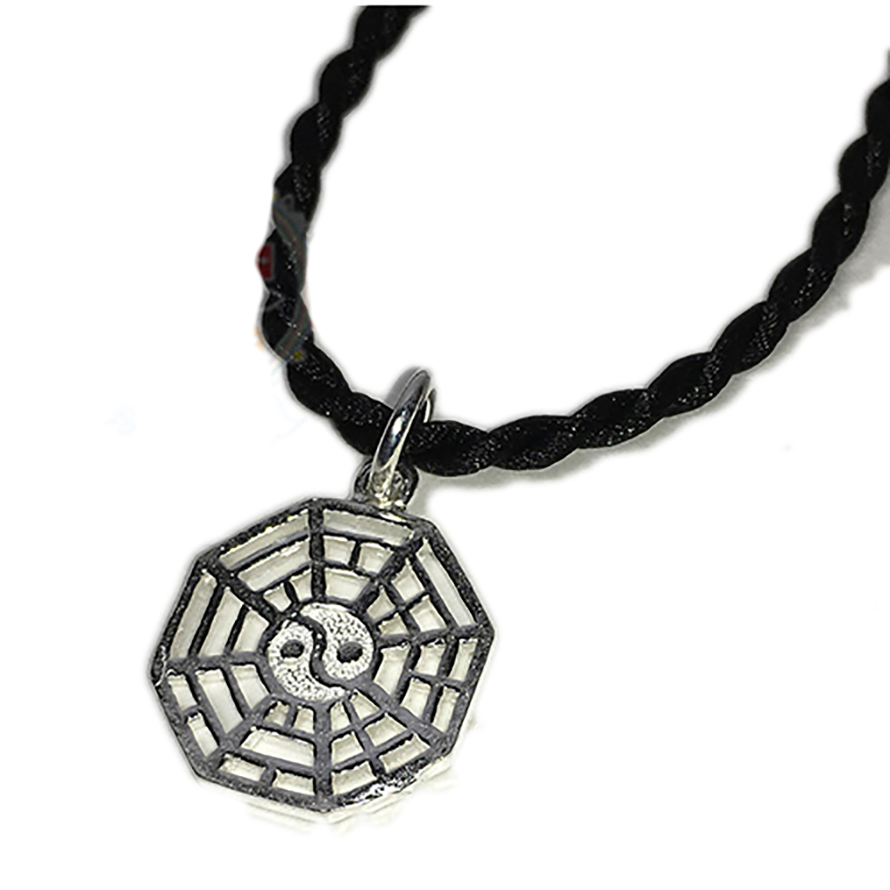 太極八卦925純銀墜 0.9*0.1公分+黑繩項鍊【十方】144920