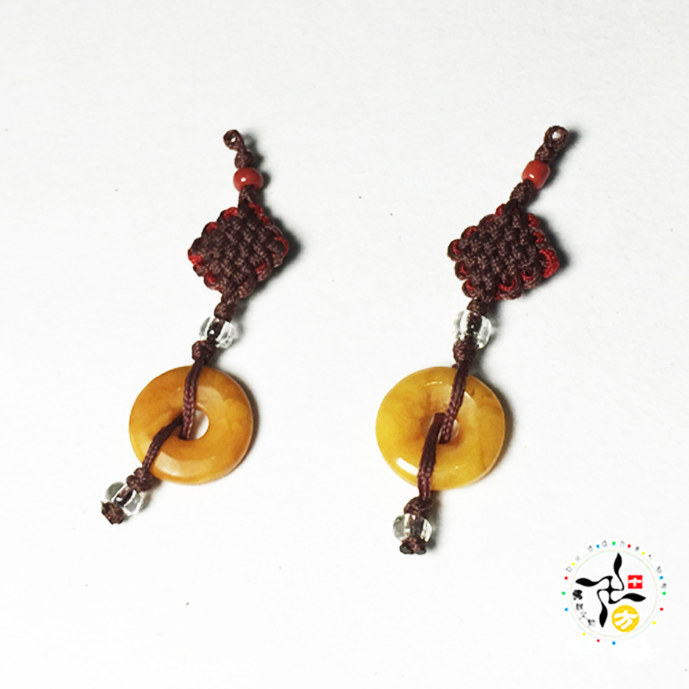 蜜納 耳環中國結配件1對約3.7公分【十方】145265