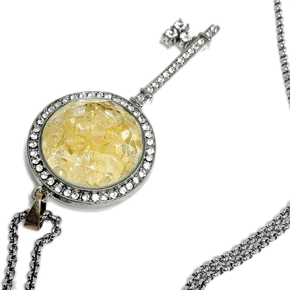 黃水晶能量鑽石之鑰 項鍊 51公分【十方】145880