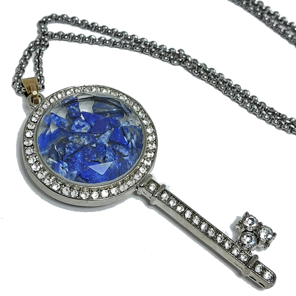 青金石 能量鑽石之鑰 項鍊 51公分【十方】145882