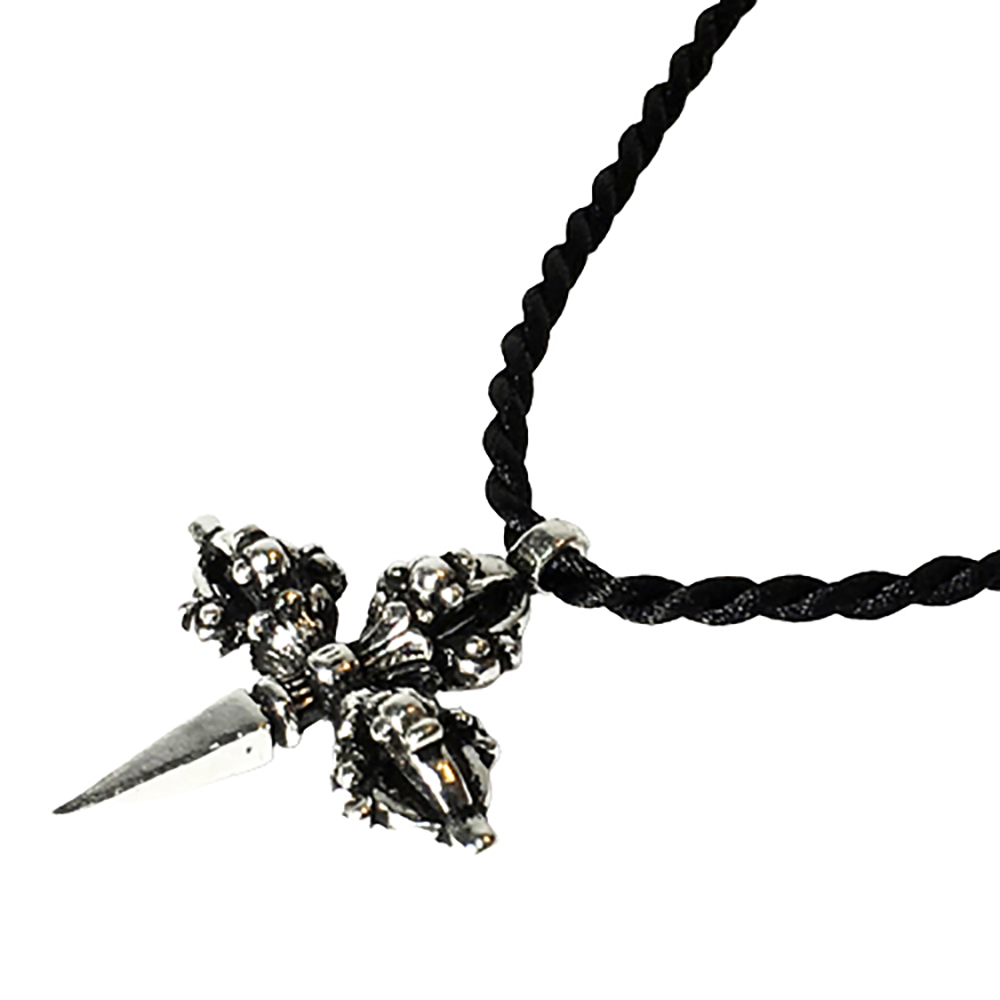 十字普巴杵 925銀&黑繩項鍊【十方】145994