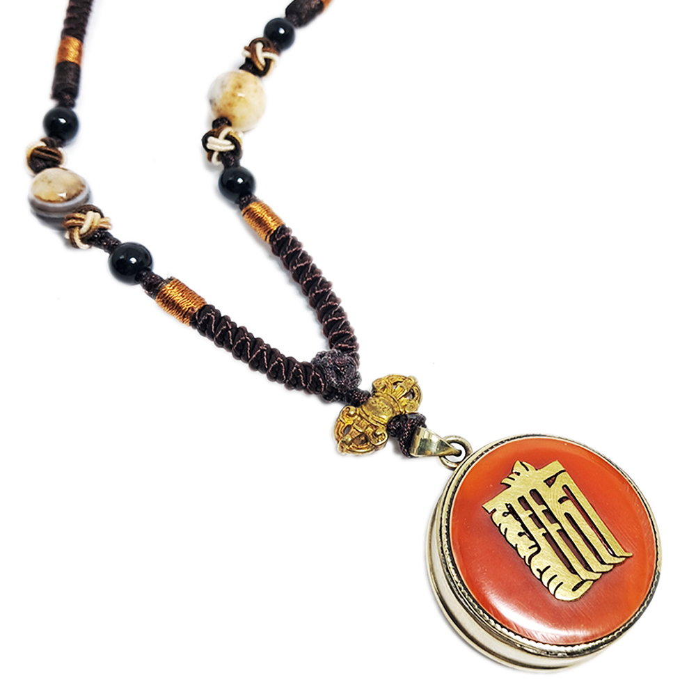 嗡+綠松石雙面嘎屋項鍊【十方】147805