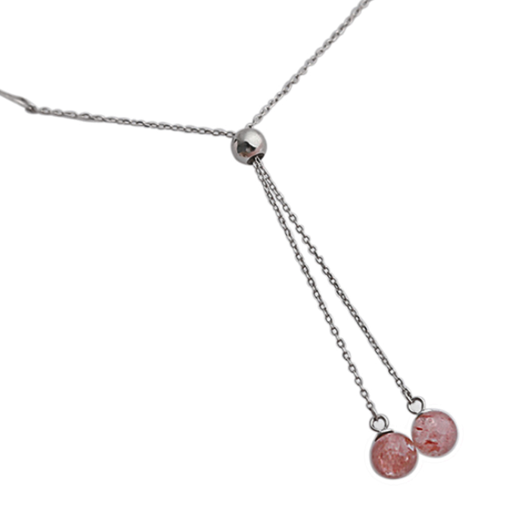 草莓晶 多變 好人緣 925純銀 項鍊【十方】149315