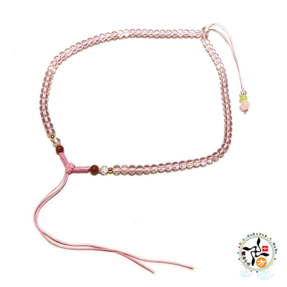 粉晶編織項鍊 配件【十方】149380