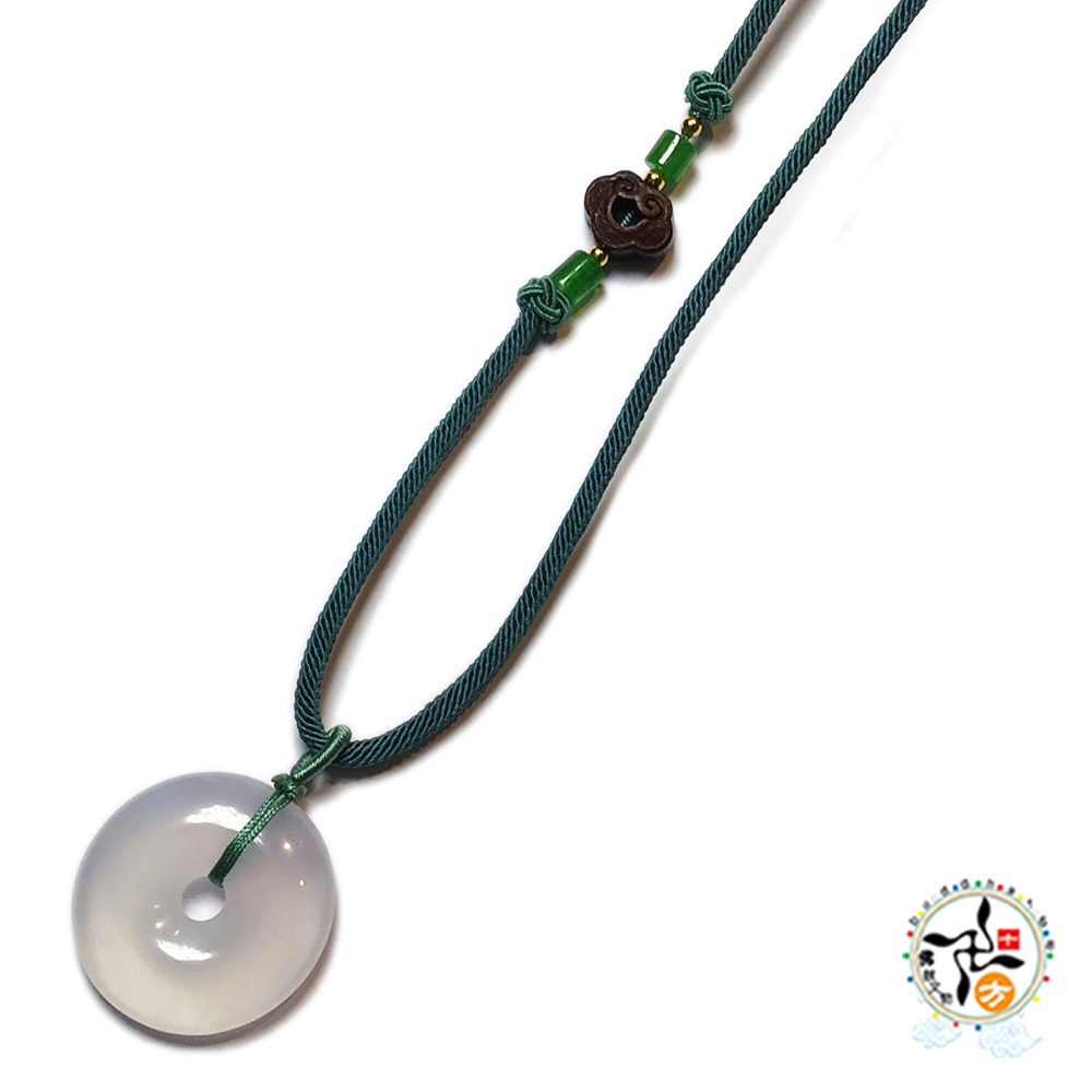 平安扣 冰種白玉髓中國結項鍊【十方】149661