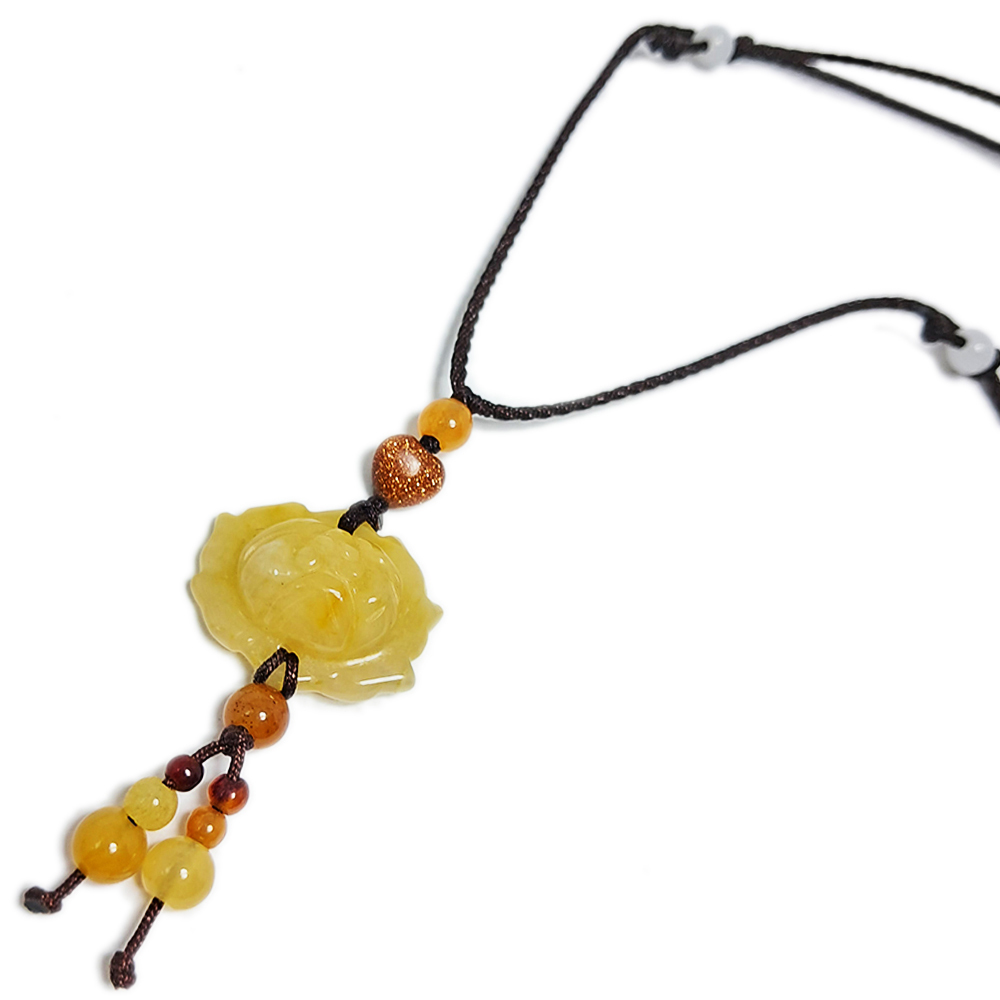 蓮花 黃玉 項鍊【十方】150998