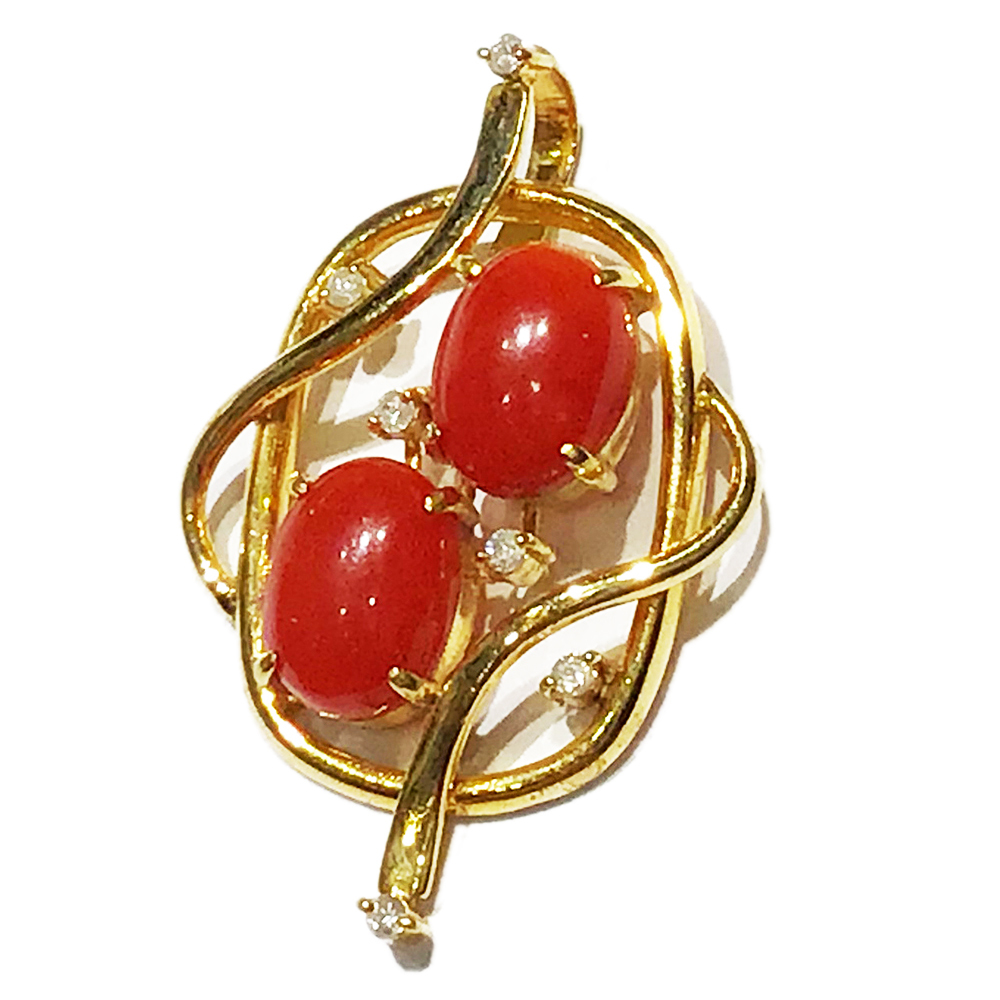 仿珊瑚金墜飾【十方】151011