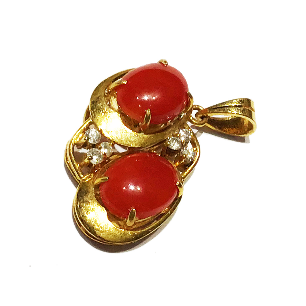 仿珊瑚金墜飾【十方】151022