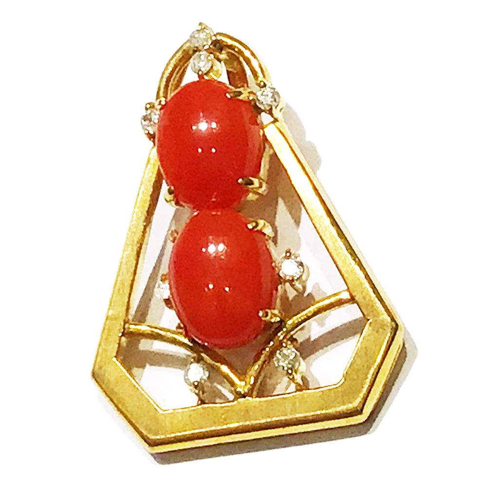 仿珊瑚金墜飾【十方】151012