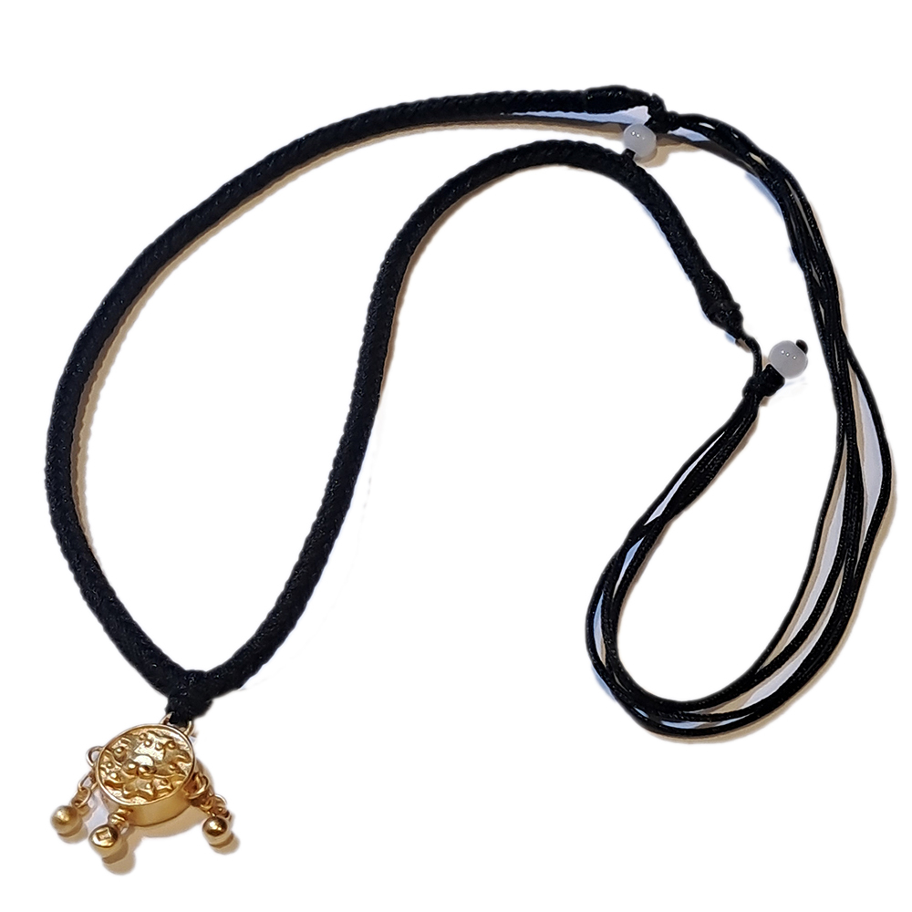 蓮花波浪鼓 沙金 平安項鍊【十方】151133