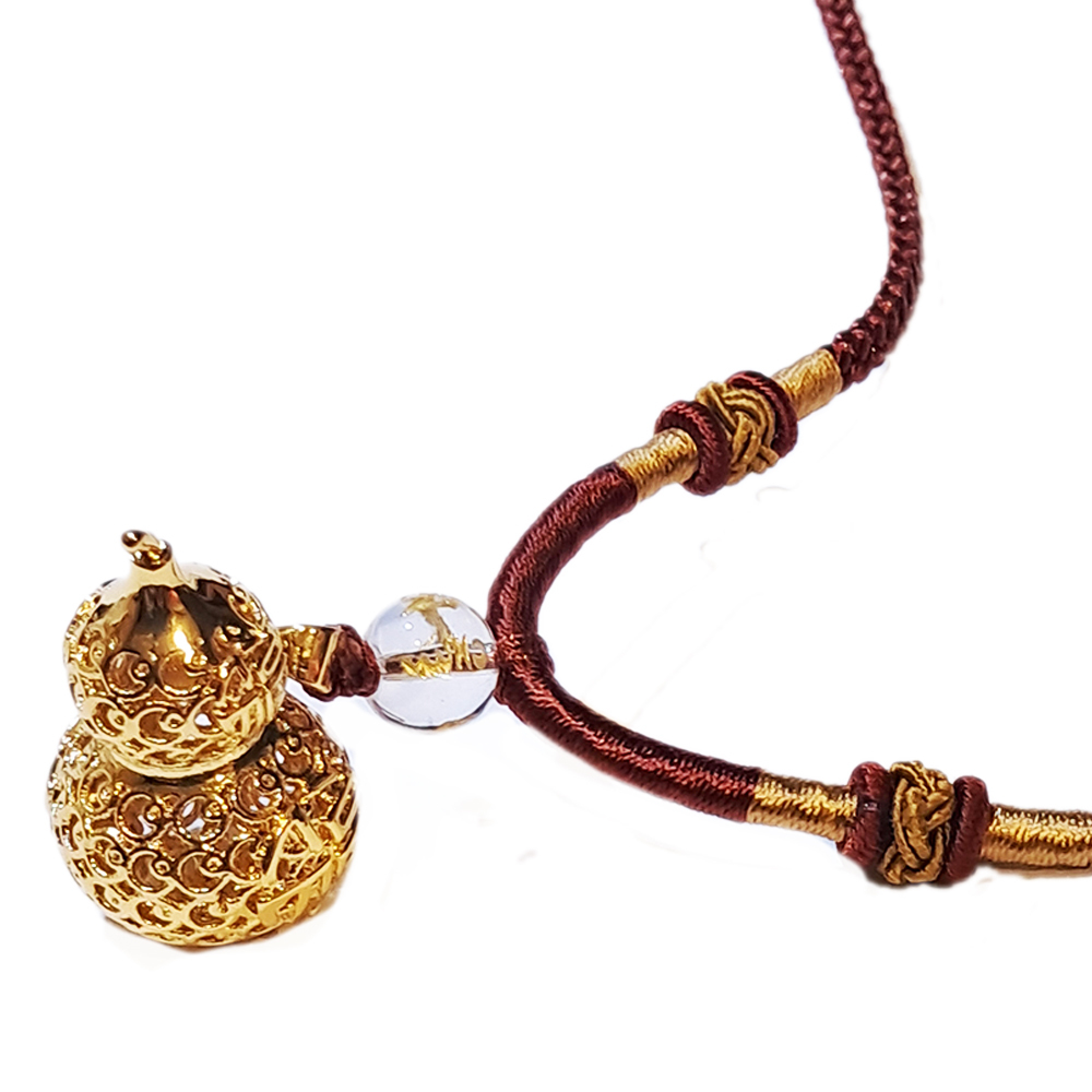 福壽雙全 金葫蘆 沙金 項鍊【十方】151125