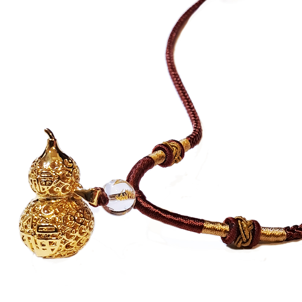 福壽雙全 金葫蘆 沙金 項鍊【十方】151125