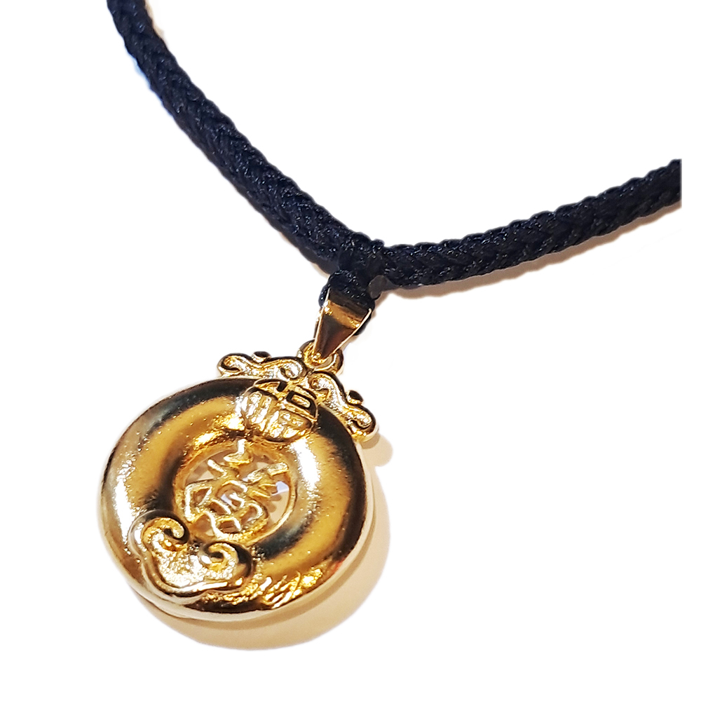 金福平安扣 沙金項鍊【十方】151131