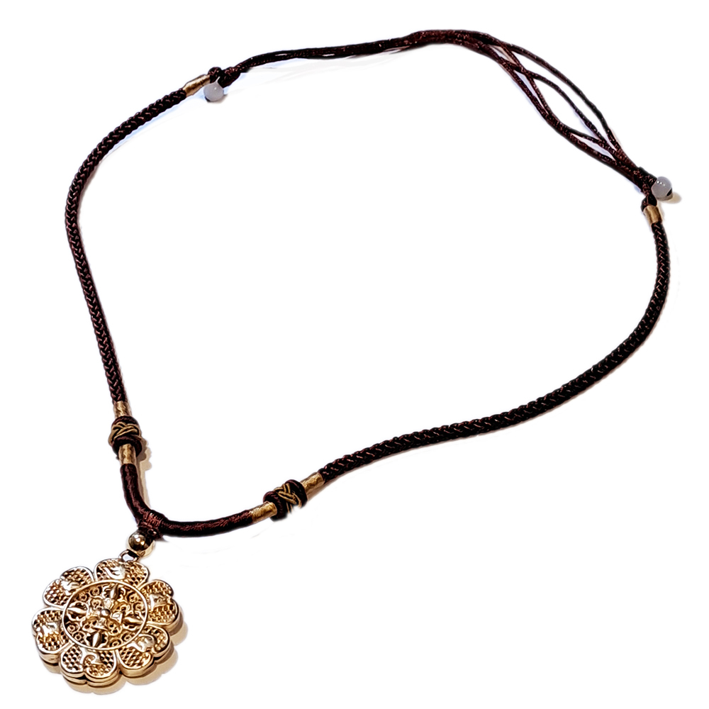 十字杵六字真言 沙金項鍊【十方】151146