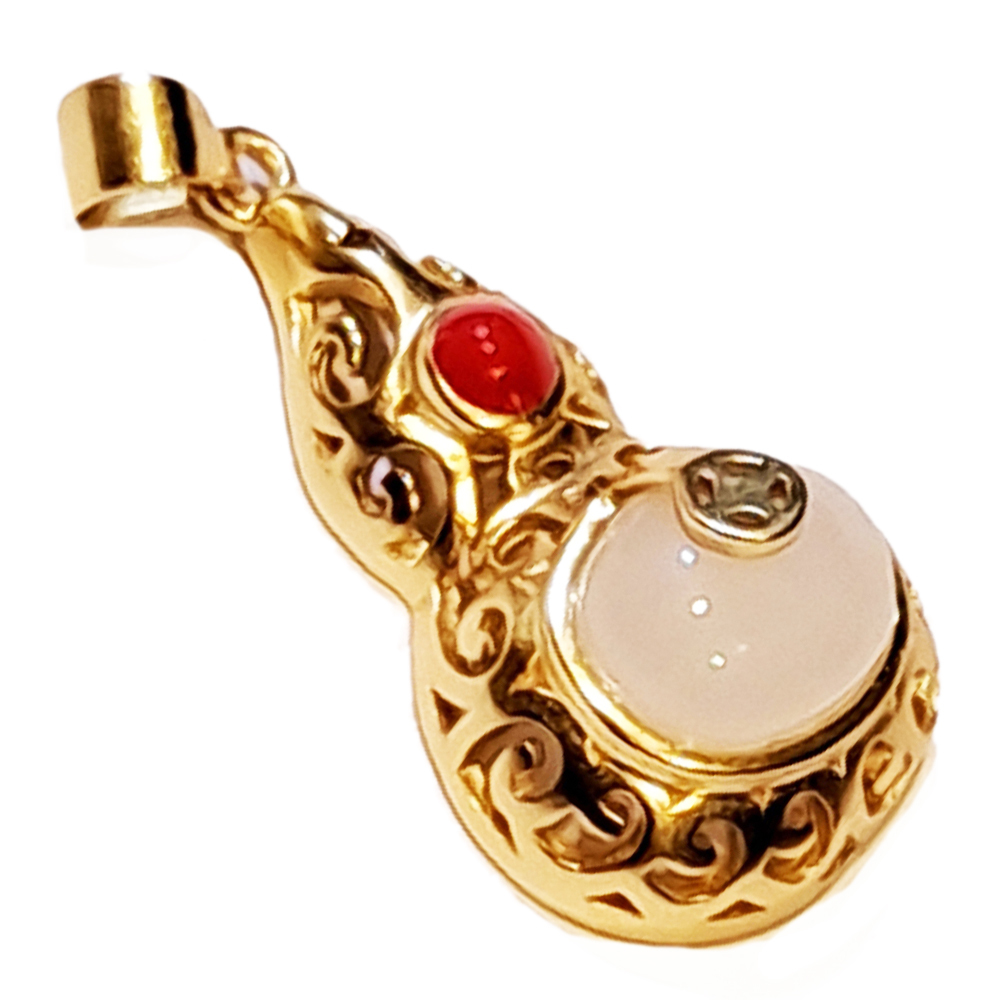 葫蘆 和田玉 沙金 墜飾【十方】151140