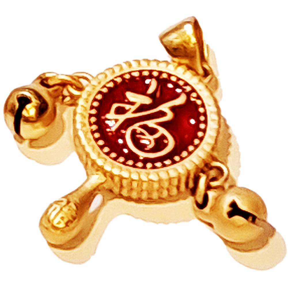 六字箴言波浪鼓 沙金 墜飾【十方】151145