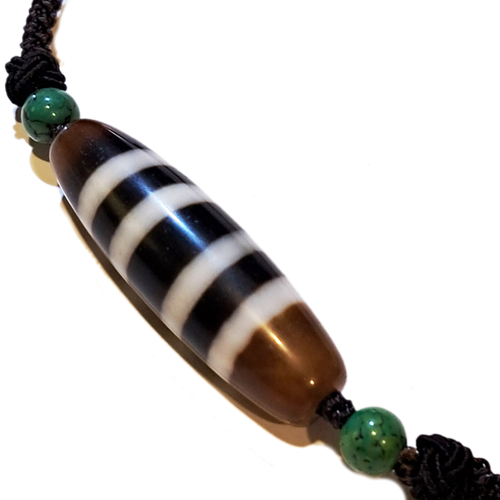 四線線形慧眼天珠 中國結項鍊【十方】151481