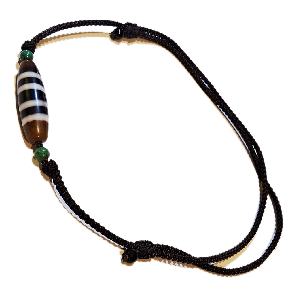 四線線形慧眼天珠 中國結項鍊【十方】151481