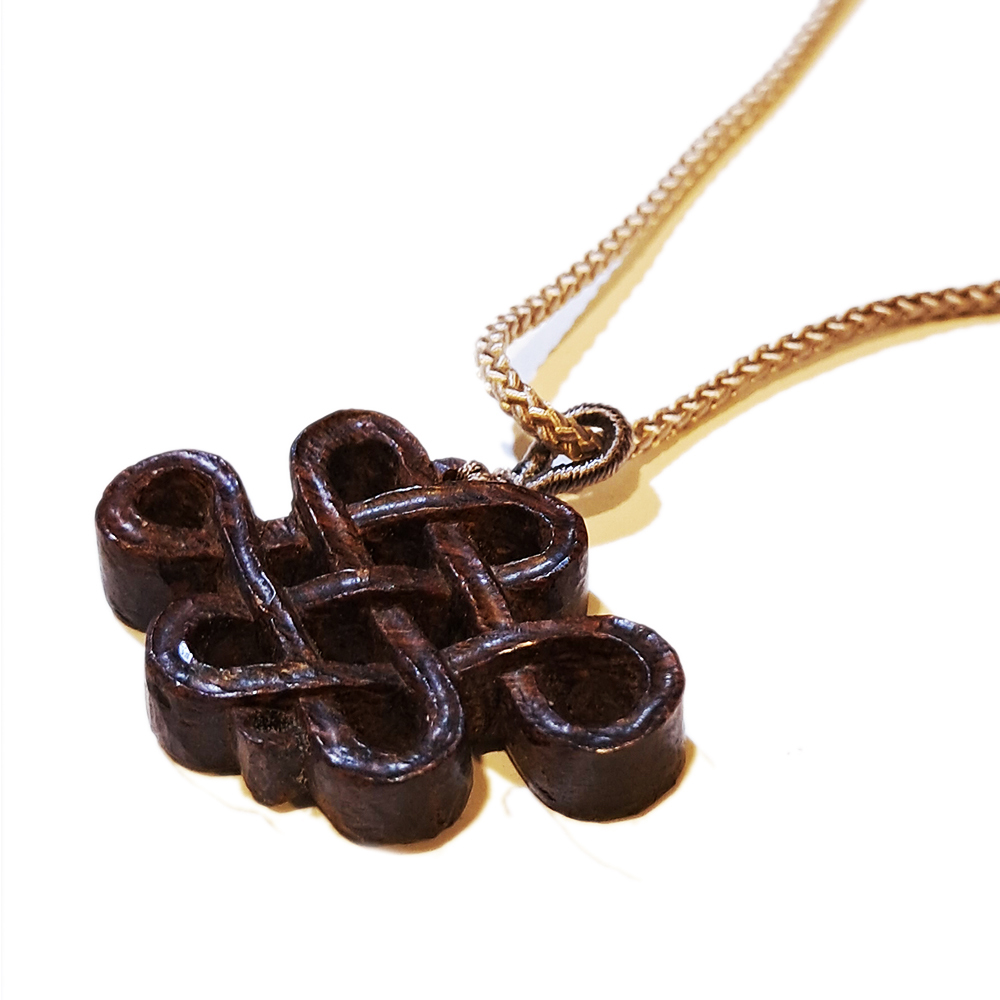 沉香木精雕吉祥結 中國結項鍊【十方】151480