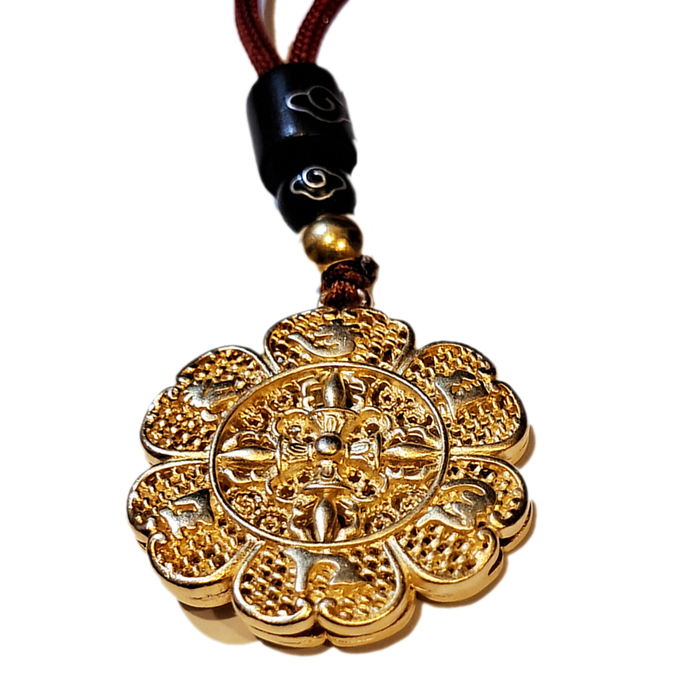 十字杵六字真言 沙金 項鍊【十方】151260