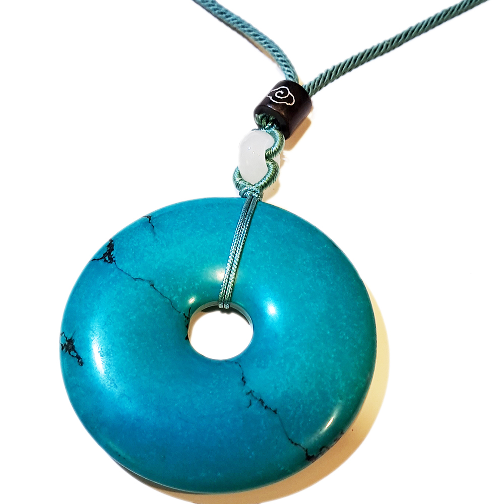 平安扣{綠松石}5公分中國結項鍊【十方】151482