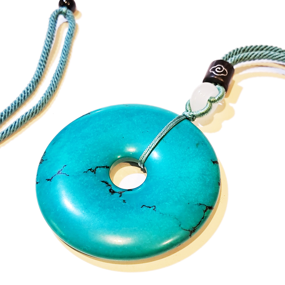 平安扣{綠松石}5公分中國結項鍊【十方】151482