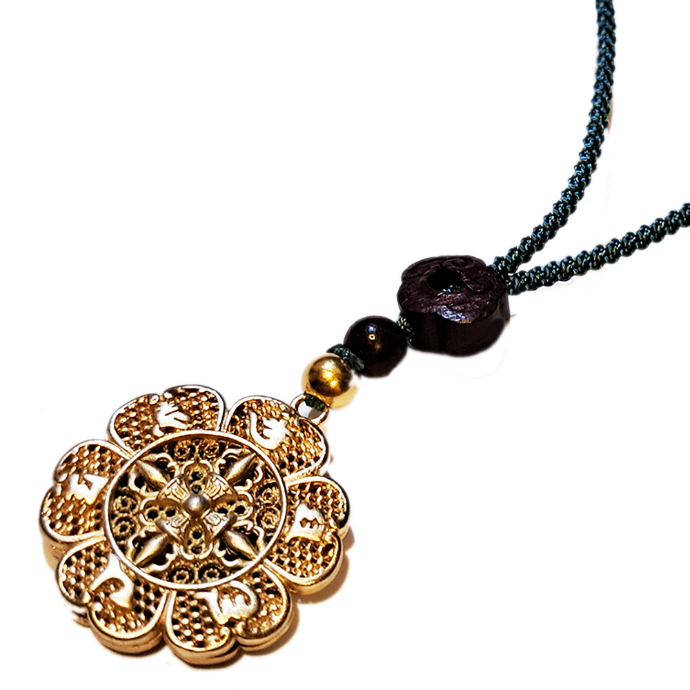 十字杵六字真言 沙金項鍊【十方】151261