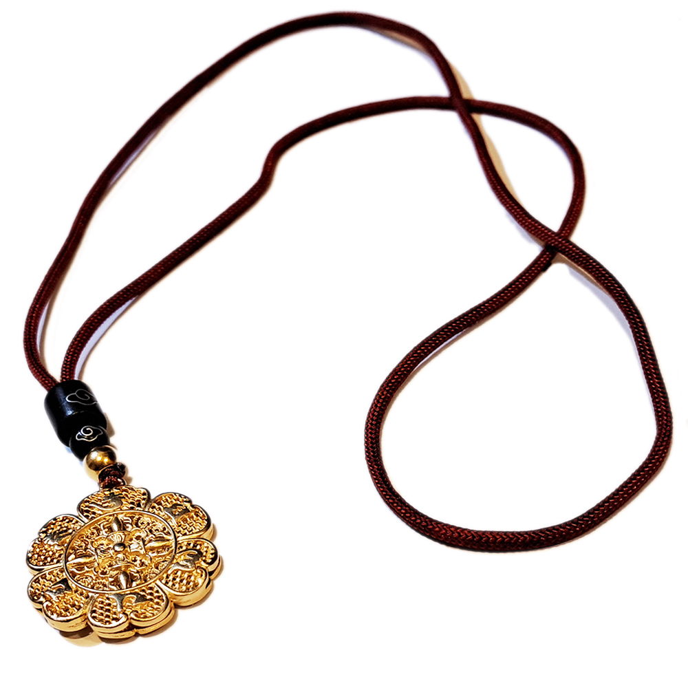 十字杵六字真言 沙金 項鍊【十方】151260