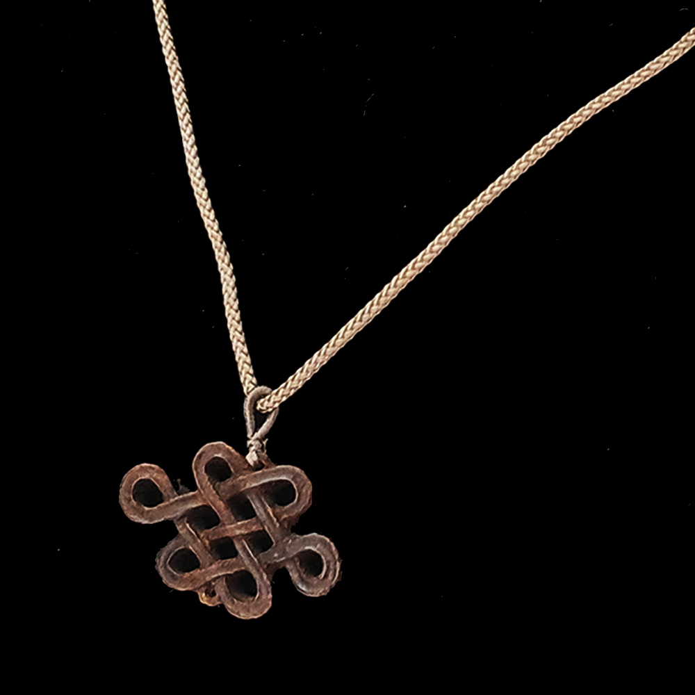 吉祥結{沉木雕}中國結項鍊【十方】151614