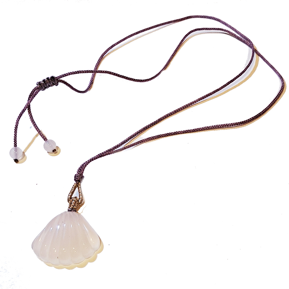 貝殼 白玉髓 中國結項鍊【十方】151499