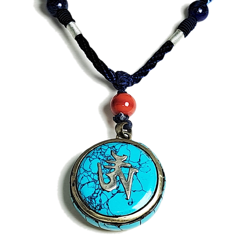 嗡{綠松石}雙面中國結項鍊【十方】151618