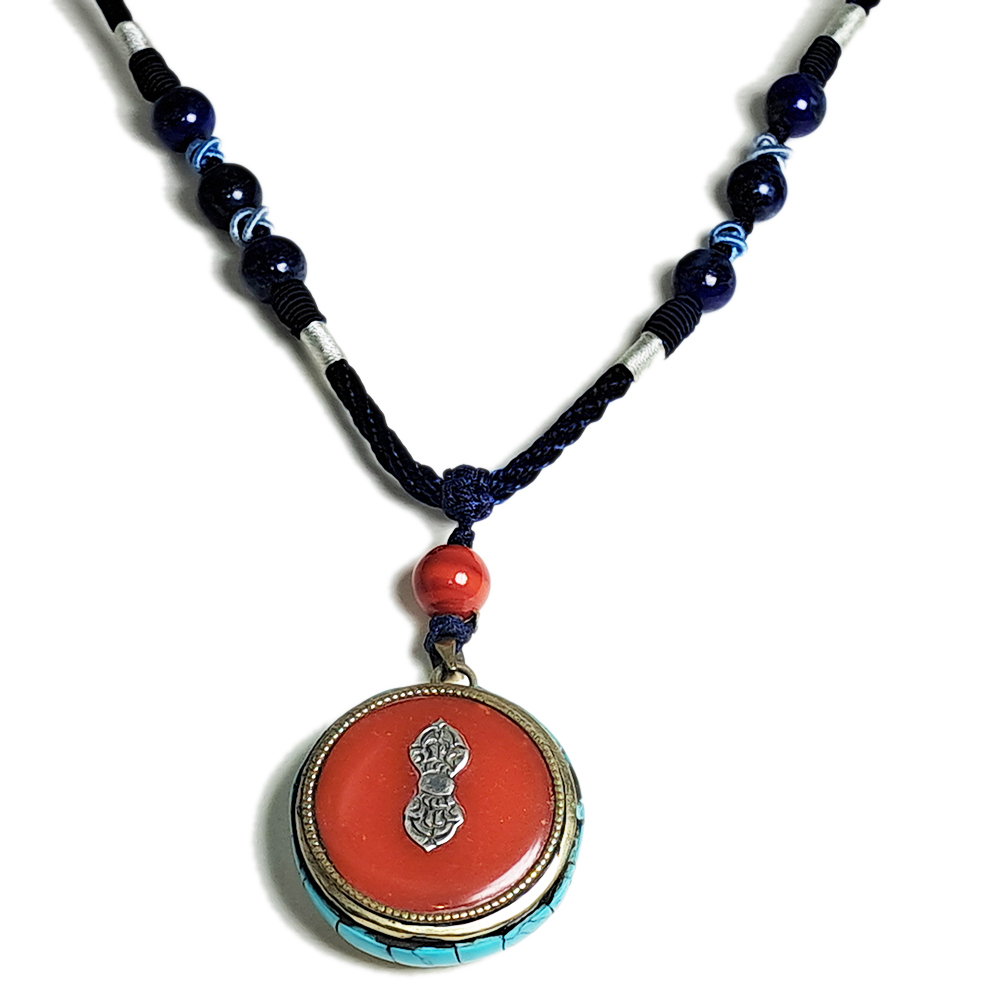 嗡{綠松石}雙面中國結項鍊【十方】151618