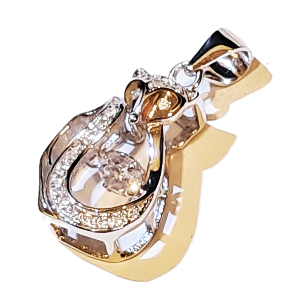 靈動狐狸鑲鋯石 s925純銀墜飾【十方】151503