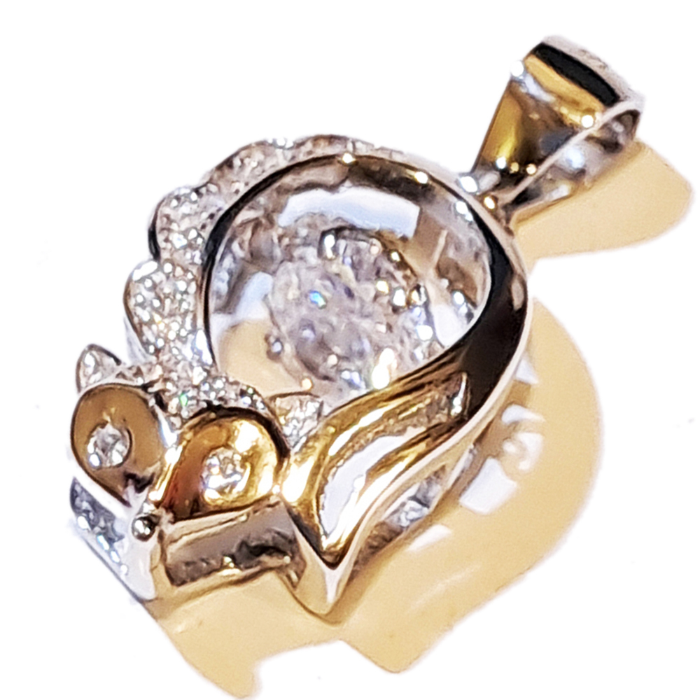 靈動狐狸鑲鋯石 s925純銀墜飾【十方】151504