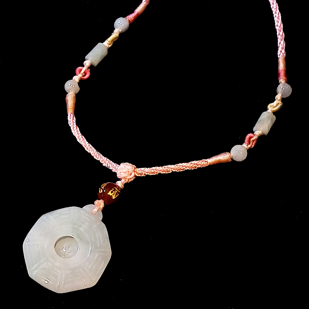 八卦玉{湖青}中國結項鍊【十方】151631