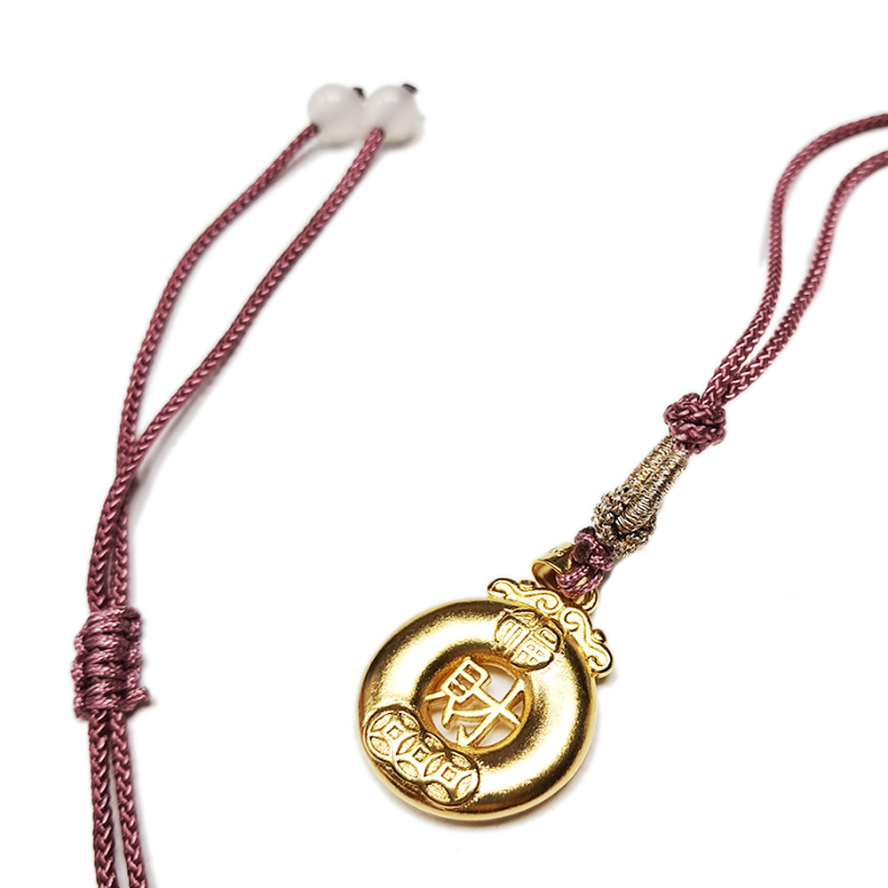 金財平安扣 沙金 中國結項鍊【十方】151911