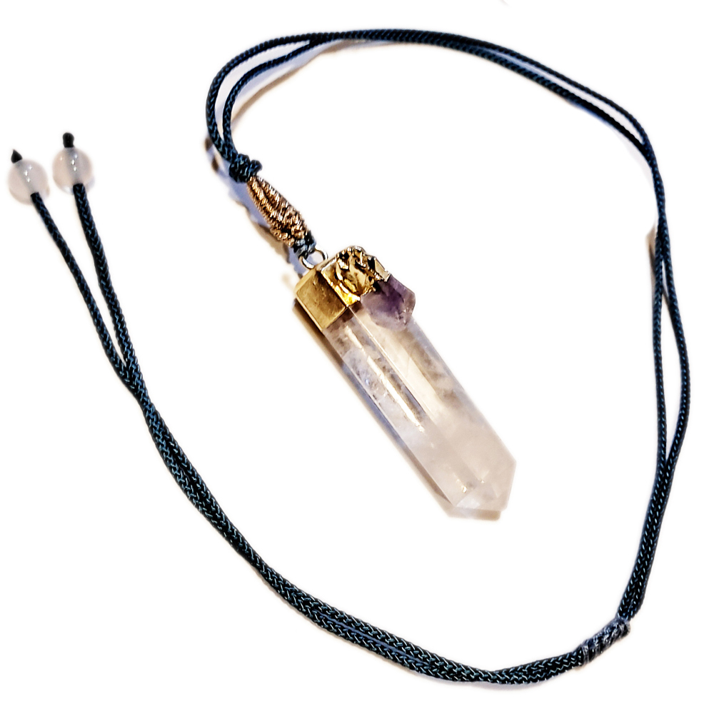 水晶柱&紫晶柱中國結項鍊【十方】151729