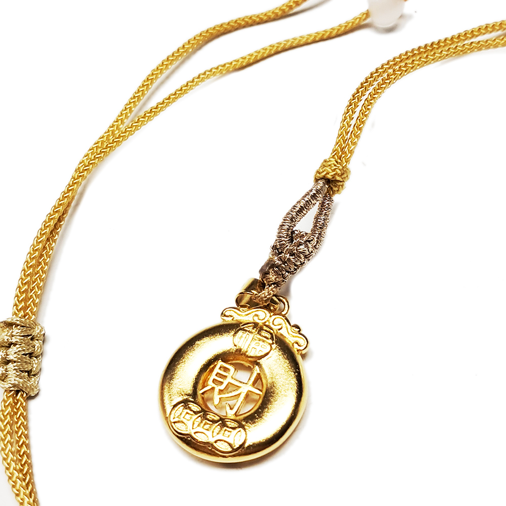 金財平安扣 沙金 中國結項鍊【十方】151912