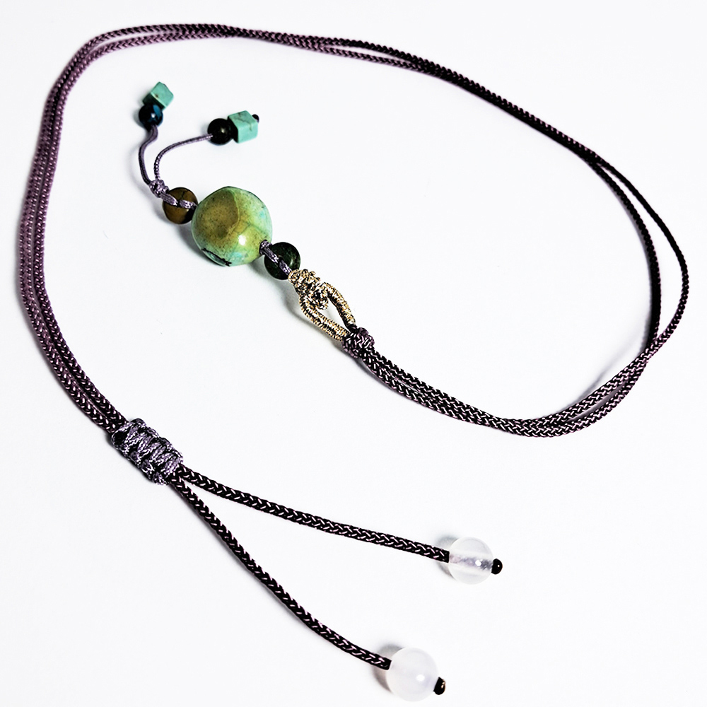 綠松石&蓮花中國結項鍊【十方】152928