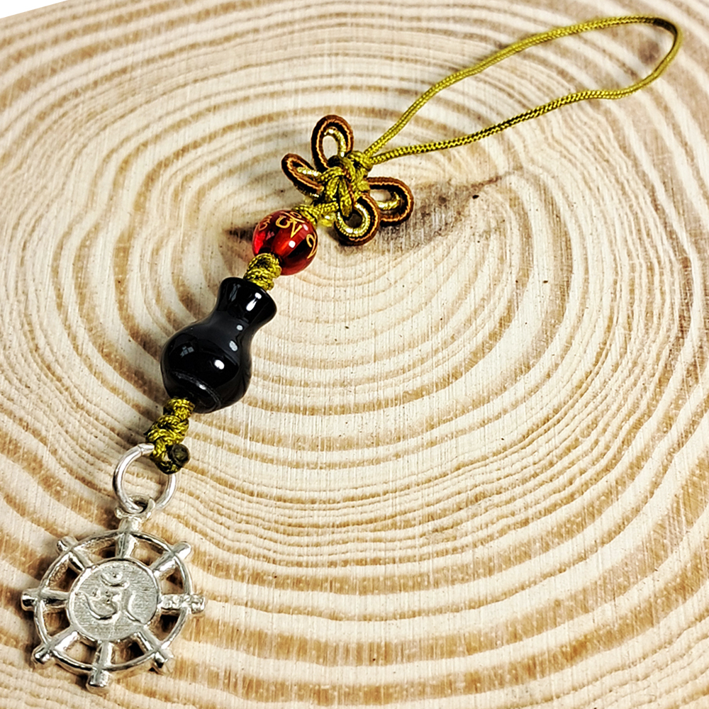 法輪{純銀}&葫蘆{黑曜岩}法寶掛飾【十方】152549