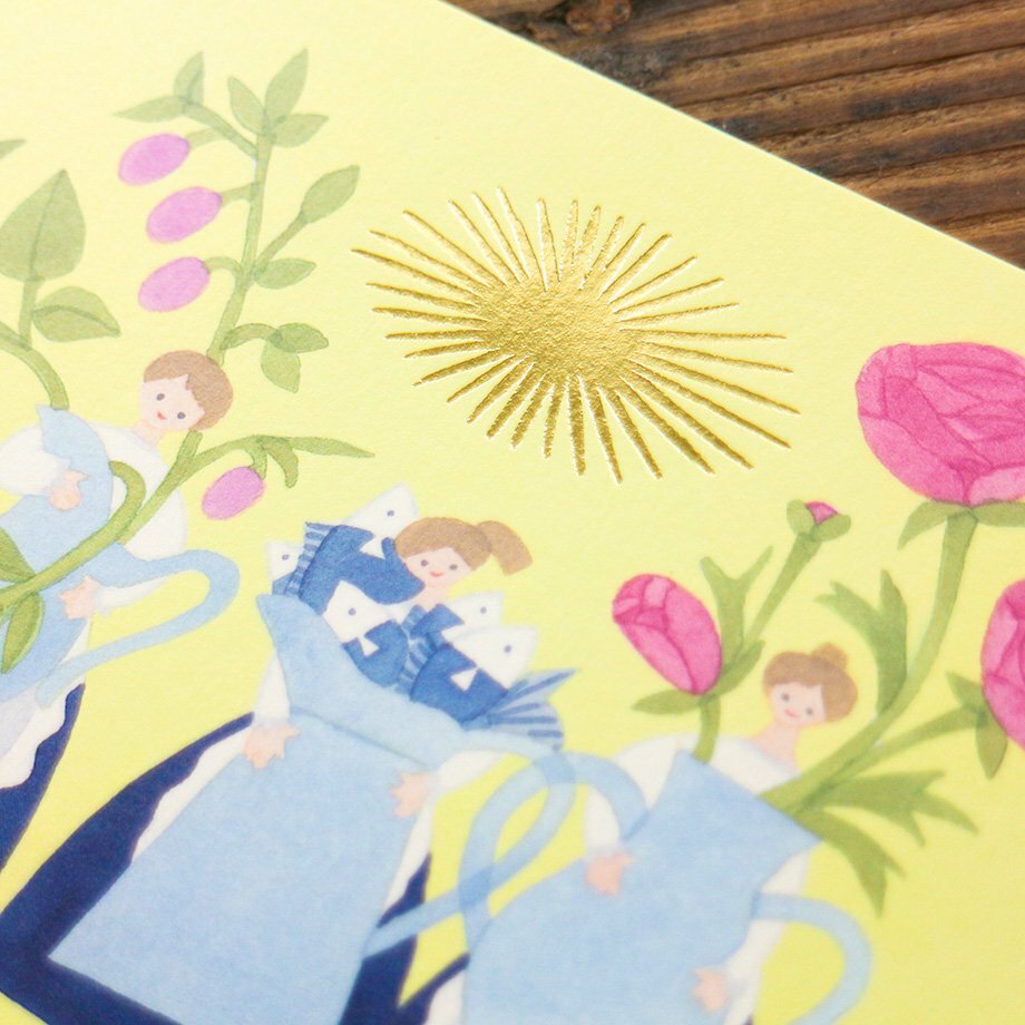 柊有花 豐收 箔押明信片｜日本表現社